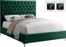 Load image into Gallery viewer, Cruz Green Velvet Queen Bed
