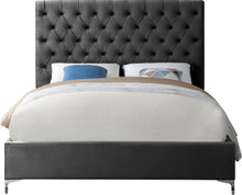 Load image into Gallery viewer, Cruz Grey Velvet King Bed