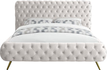 Load image into Gallery viewer, Delano Cream Velvet Queen Bed