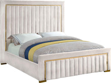 Load image into Gallery viewer, Dolce Cream Velvet Queen Bed (3 Boxes)