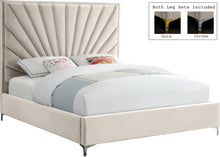 Load image into Gallery viewer, Eclipse Cream Velvet Queen Bed