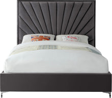 Load image into Gallery viewer, Eclipse Grey Velvet Full Bed