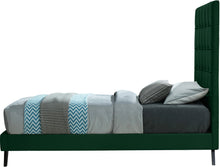 Load image into Gallery viewer, Elly Green Velvet Twin Bed