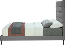 Load image into Gallery viewer, Elly Grey Velvet Full Bed