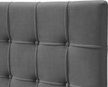 Load image into Gallery viewer, Elly Grey Velvet Queen Bed