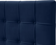 Load image into Gallery viewer, Elly Navy Velvet Full Bed