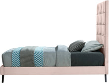 Load image into Gallery viewer, Elly Pink Velvet Twin Bed