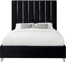 Load image into Gallery viewer, Enzo Black Velvet King Bed