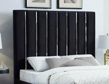 Load image into Gallery viewer, Enzo Black Velvet Full Bed
