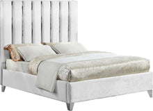 Load image into Gallery viewer, Enzo White Velvet Queen Bed