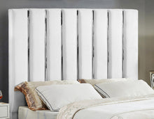 Load image into Gallery viewer, Enzo White Velvet Queen Bed