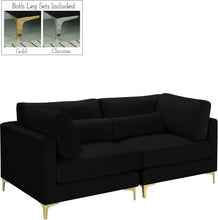 Load image into Gallery viewer, Julia Black Velvet Modular Sofa