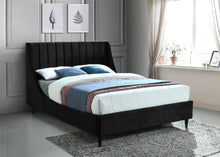 Load image into Gallery viewer, Eva Black Velvet Full Bed