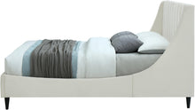 Load image into Gallery viewer, Eva Cream Velvet Queen Bed