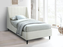 Load image into Gallery viewer, Eva Cream Velvet Twin Bed