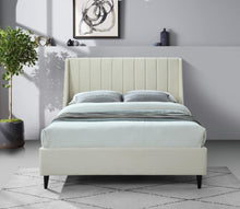 Load image into Gallery viewer, Eva Cream Velvet King Bed