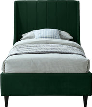 Load image into Gallery viewer, Eva Green Velvet Twin Bed