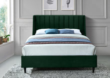 Load image into Gallery viewer, Eva Green Velvet Queen Bed
