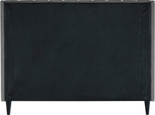 Load image into Gallery viewer, Eva Grey Velvet Queen Bed