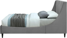 Load image into Gallery viewer, Eva Grey Velvet King Bed
