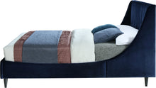 Load image into Gallery viewer, Eva Navy Velvet Full Bed
