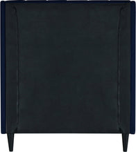 Load image into Gallery viewer, Eva Navy Velvet Twin Bed