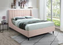Load image into Gallery viewer, Eva Pink Velvet King Bed