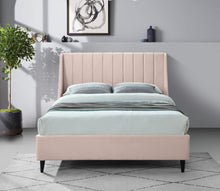 Load image into Gallery viewer, Eva Pink Velvet Queen Bed
