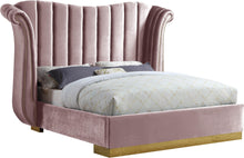 Load image into Gallery viewer, Flora Pink Velvet Queen Bed (3 Boxes)