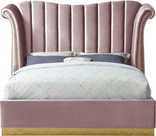 Load image into Gallery viewer, Flora Pink Velvet King Bed (3 Boxes)