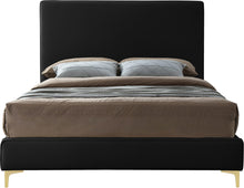 Load image into Gallery viewer, Geri Black Velvet Full Bed