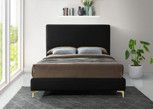 Load image into Gallery viewer, Geri Black Velvet Full Bed