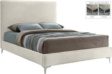 Load image into Gallery viewer, Geri Cream Velvet Queen Bed