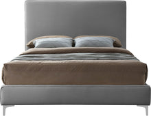 Load image into Gallery viewer, Geri Grey Velvet Queen Bed