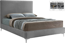 Load image into Gallery viewer, Geri Grey Velvet King Bed
