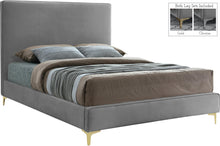 Load image into Gallery viewer, Geri Grey Velvet King Bed