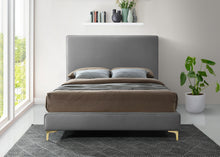 Load image into Gallery viewer, Geri Grey Velvet Full Bed
