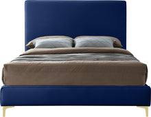 Load image into Gallery viewer, Geri Navy Velvet King Bed
