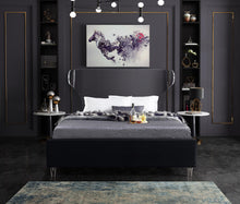 Load image into Gallery viewer, Ghost Black Velvet Queen Bed