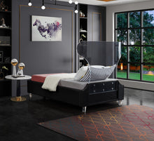 Load image into Gallery viewer, Ghost Black Velvet Twin Bed
