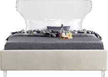 Load image into Gallery viewer, Ghost Cream Velvet Queen Bed