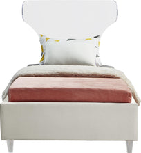 Load image into Gallery viewer, Ghost Cream Velvet Twin Bed
