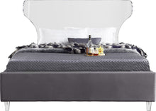 Load image into Gallery viewer, Ghost Grey Velvet King Bed