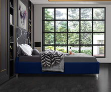 Load image into Gallery viewer, Ghost Navy Velvet Full Bed