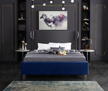 Load image into Gallery viewer, Ghost Navy Velvet King Bed