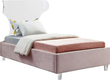 Load image into Gallery viewer, Ghost Pink Velvet Twin Bed