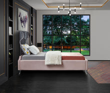 Load image into Gallery viewer, Ghost Pink Velvet Twin Bed