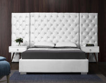 Load image into Gallery viewer, Grande White Velvet King Bed (3 Boxes)
