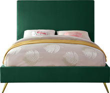 Load image into Gallery viewer, Jasmine Green Velvet Queen Bed