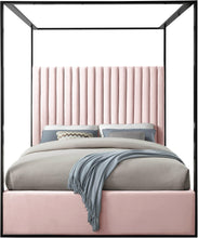 Load image into Gallery viewer, Jax Pink Velvet Queen Bed